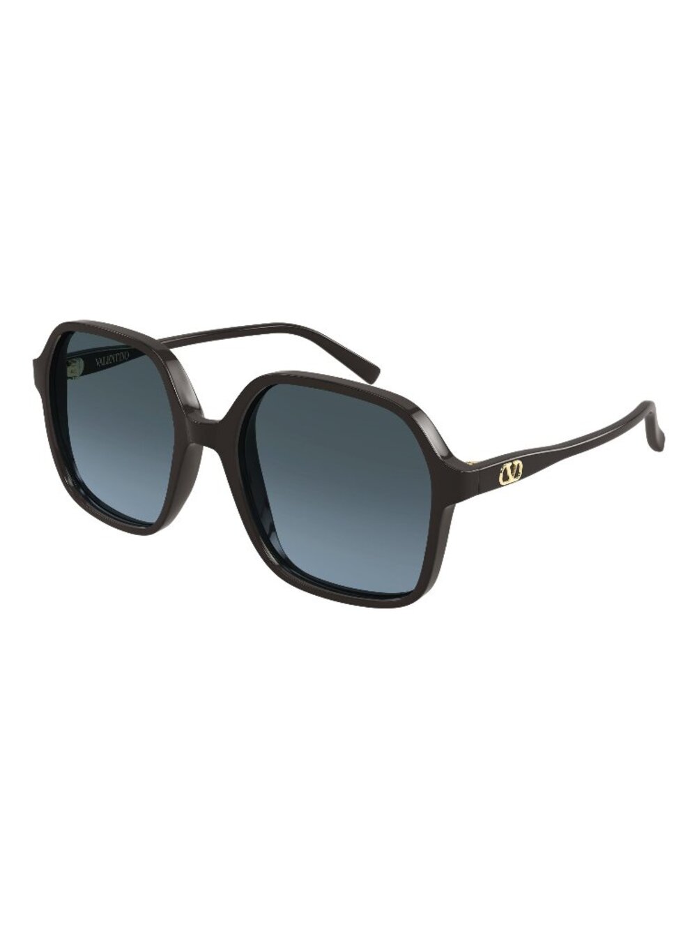 New Valentino Women's Sunglasses Grey Blue Lens Acetate Frame VG0018S 004 56